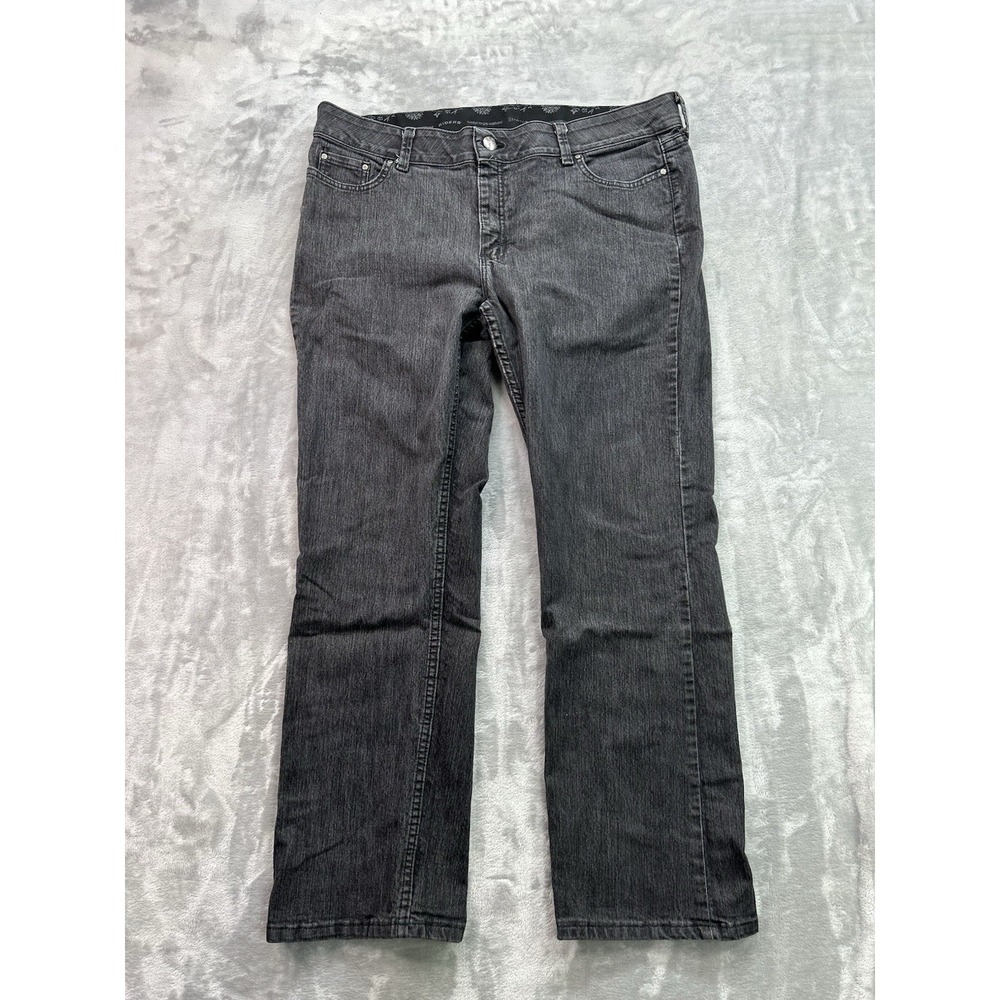Riders By Lee Y2K Jeans Womens Sz 18M Black Straight Leg Stretch Denim Western